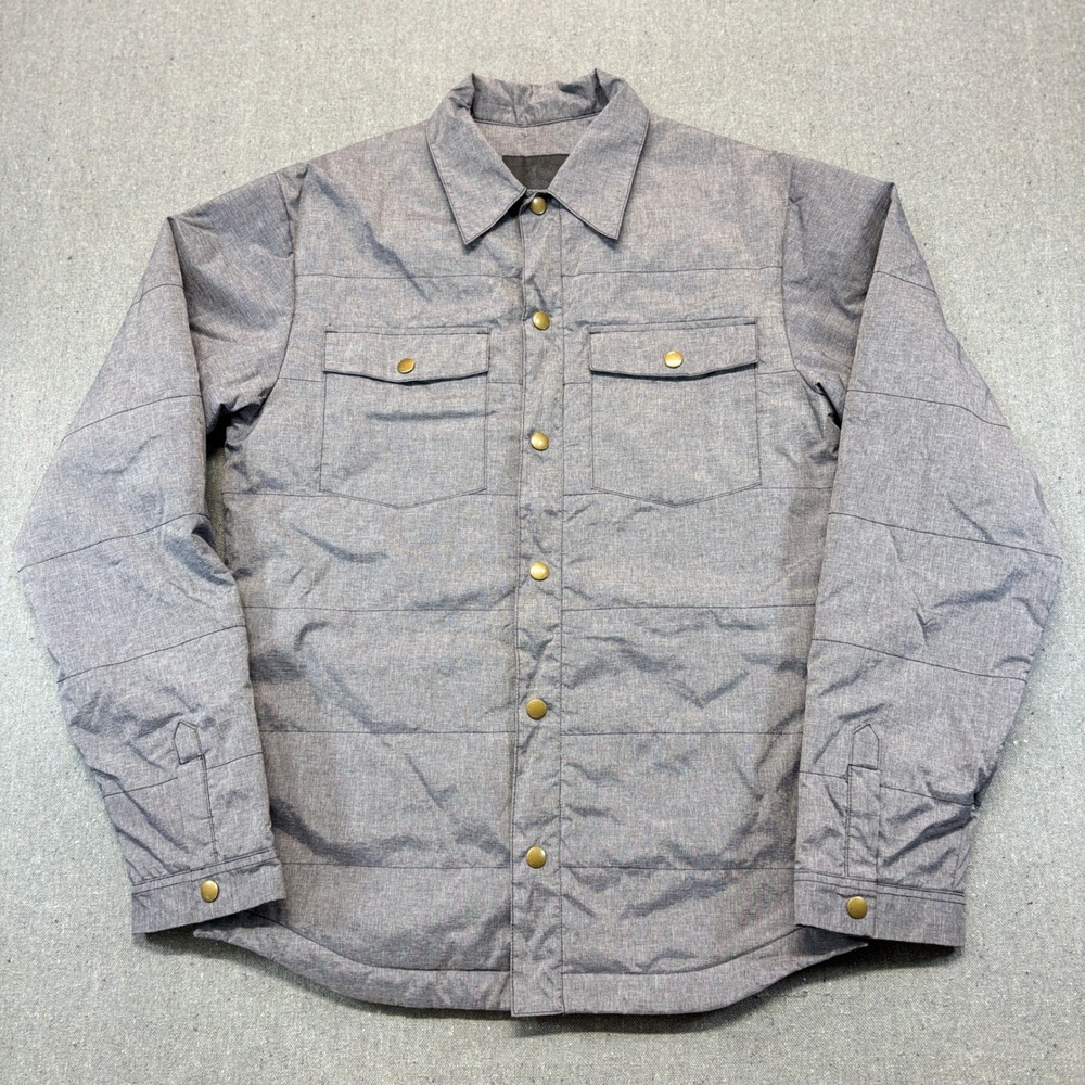 Bonfire Chambray Quilted Snap Shirt Jacket Gorpcore Outdoor Trail Men's Medium